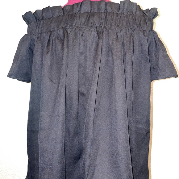 Black Silk Strapless Top - Picture 4 of 4